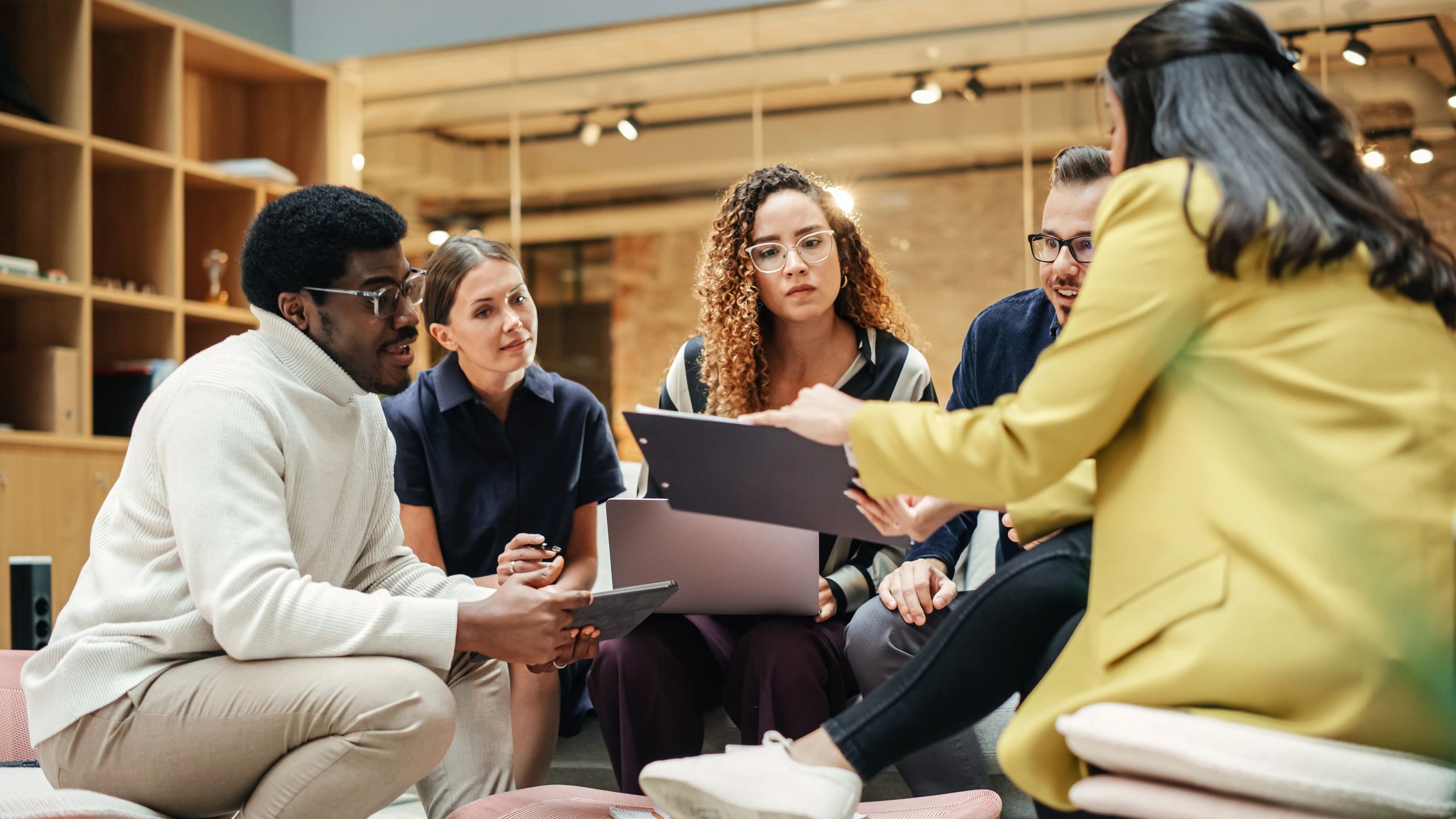 Professional consultation meeting in a modern office