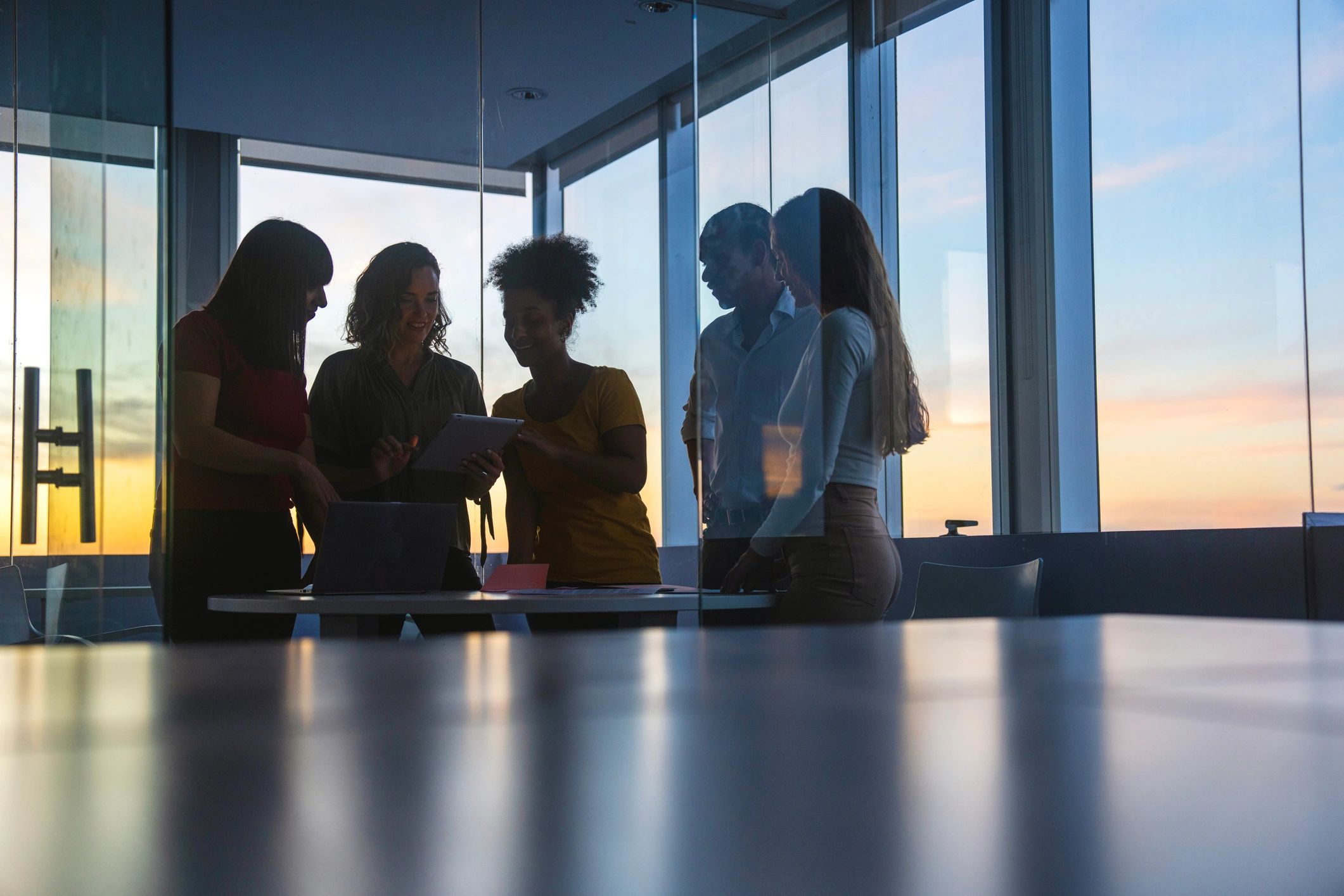 Group discussion during a strategic planning session